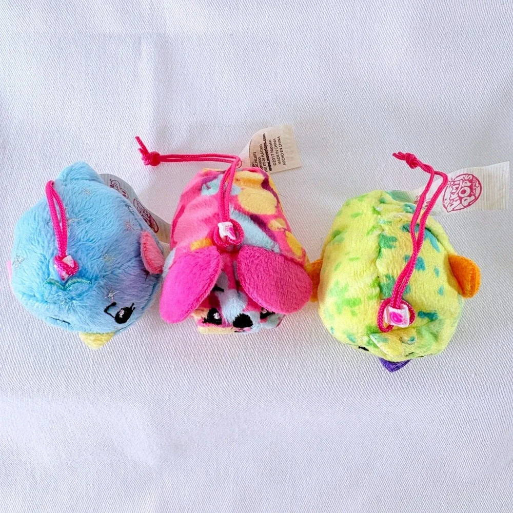 Moose Toys Lot of 3 Multi Pikmi Pops Surprise Scented Mini Plush Stuffed Animals